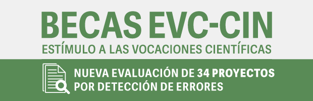 Becas EVC-CIN. Listado adicional con correcciones